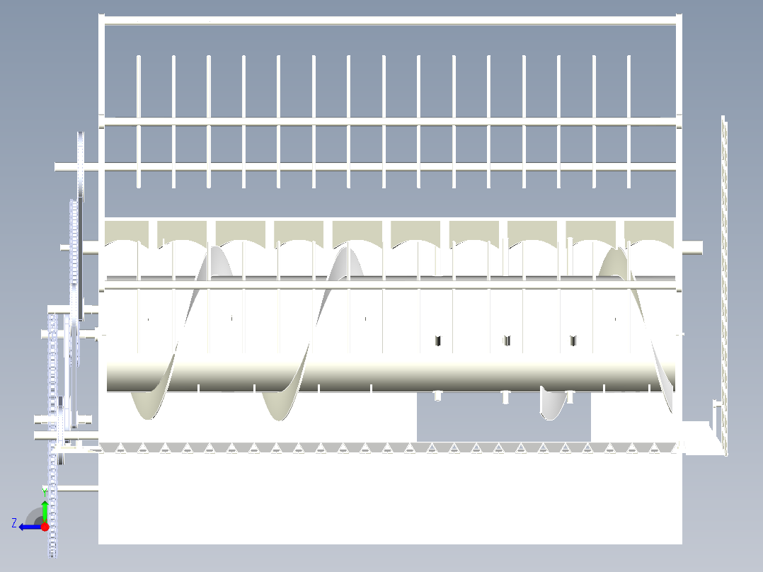 油菜联合收割机右视图