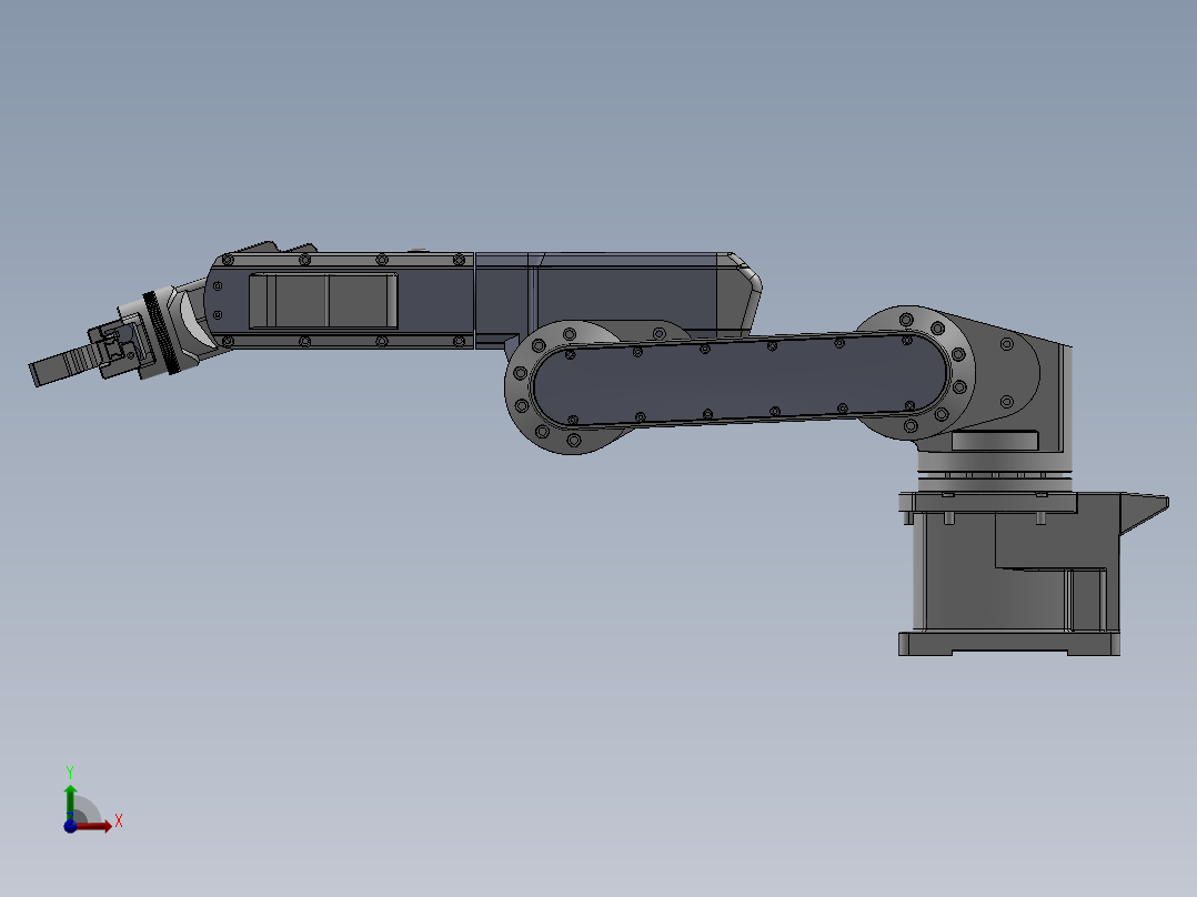 工业机器人手臂前视图
