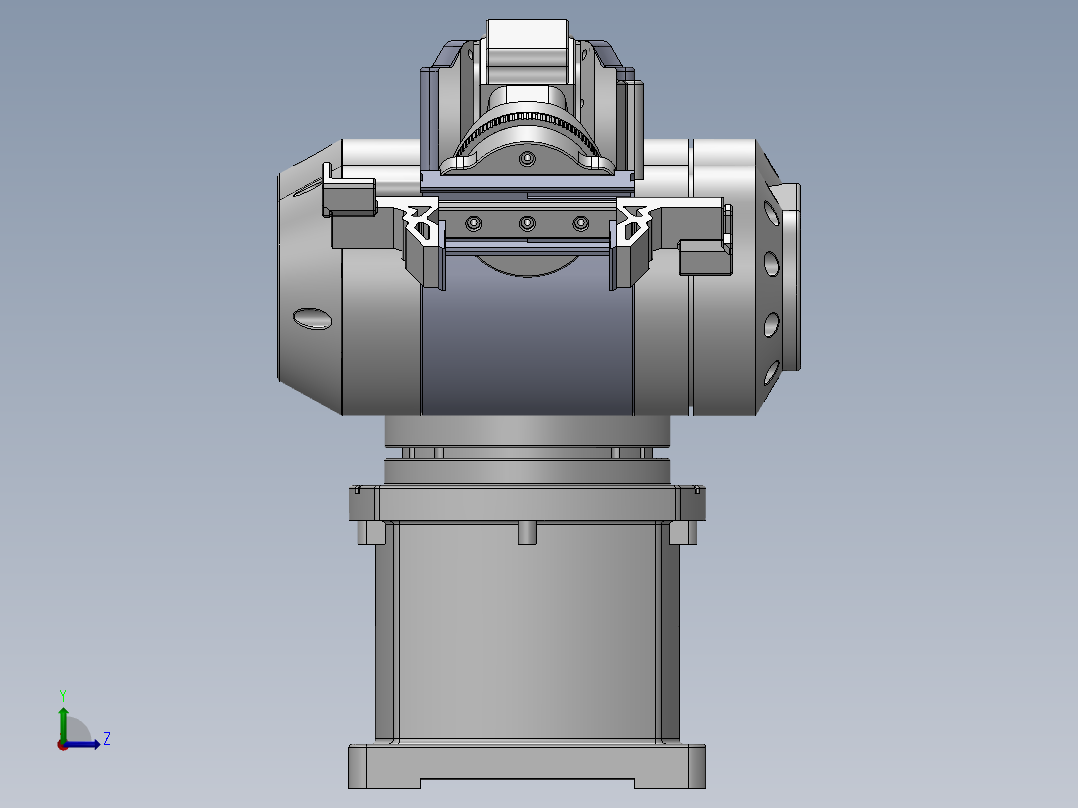 工业机器人手臂左视图