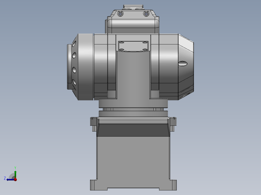 工业机器人手臂右视图