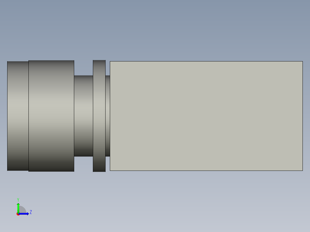 XB2BW33B1C_绿色按钮(Schneider)左视图