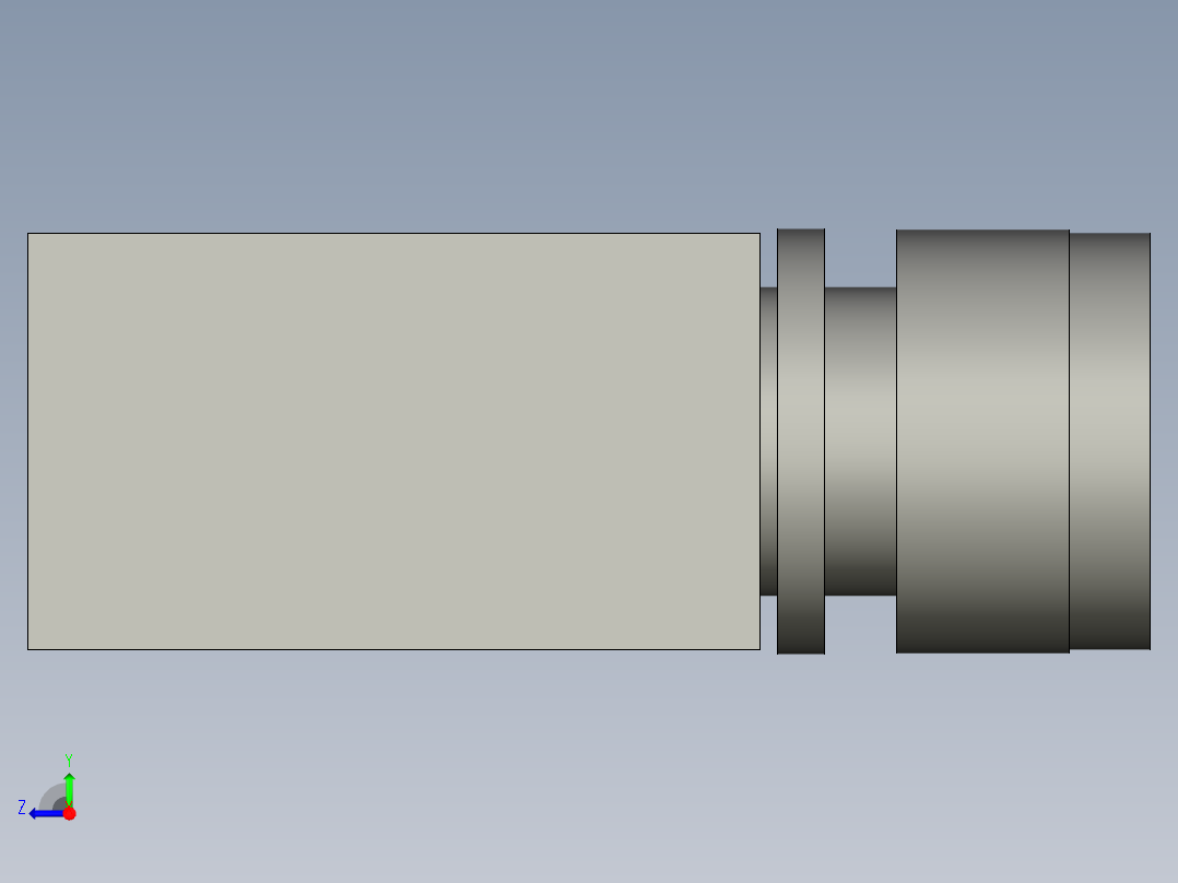 XB2BW33B1C_绿色按钮(Schneider)右视图
