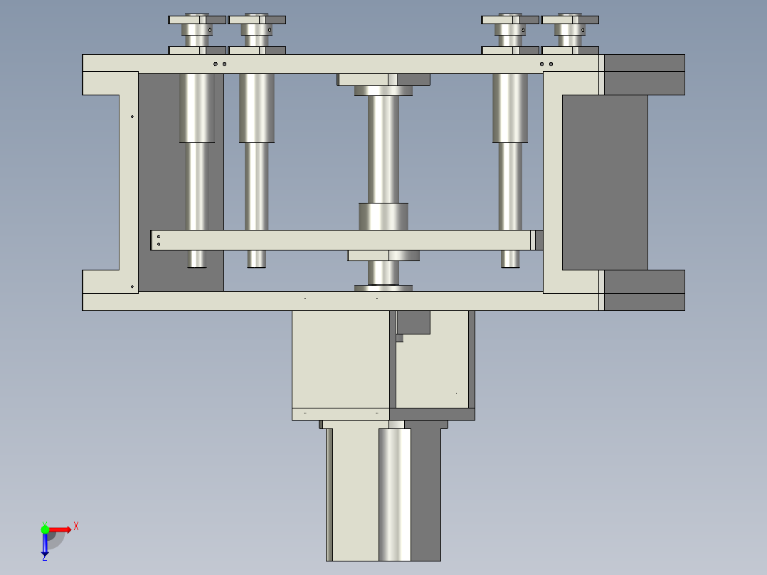伺服段取升降机构俯视图