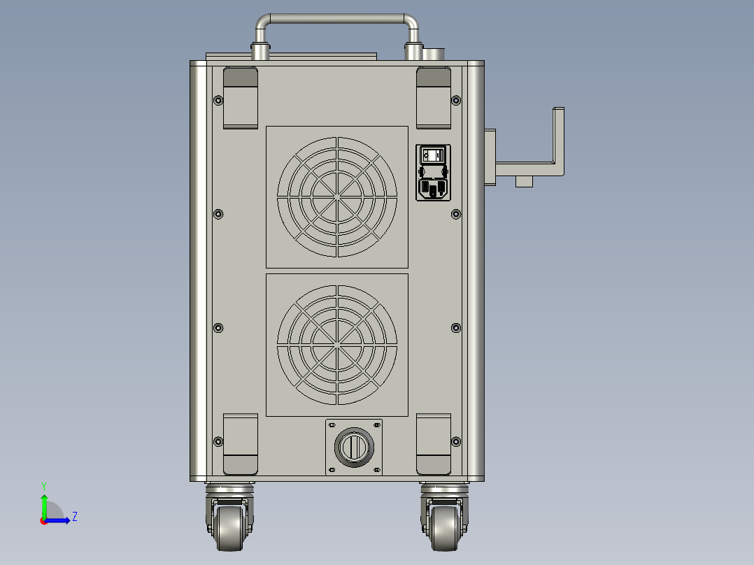 小型手持式除涂层氧化层激光机左视图