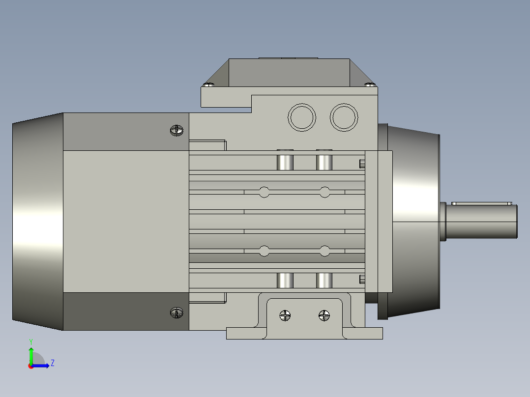 IMB3H63-132变频电机YVF2-132S-6-B3左视图