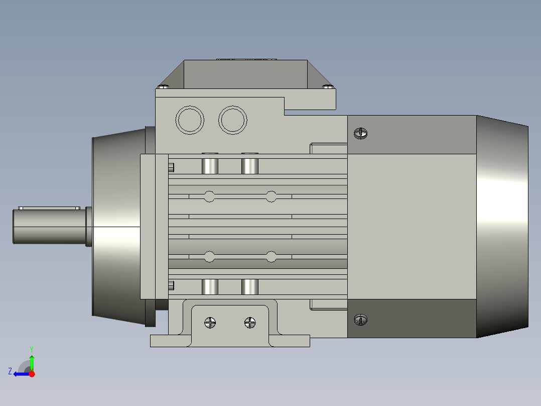 IMB3H63-132变频电机YVF2-132S-6-B3右视图