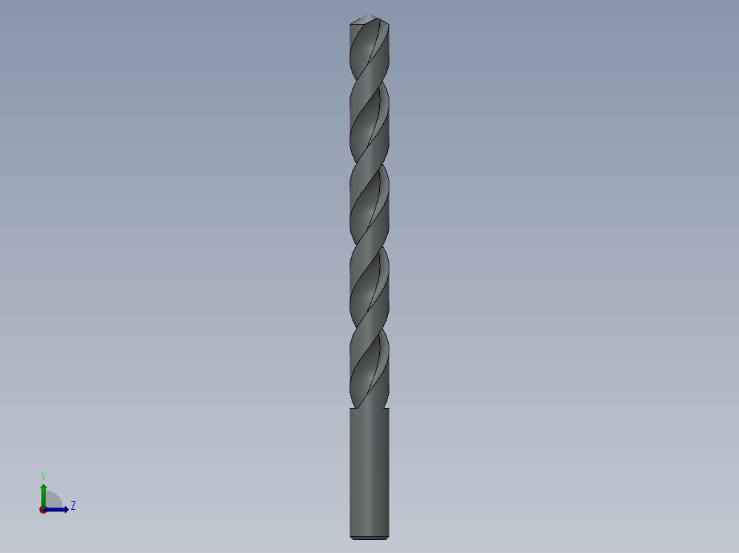 HSS 6mm钻头左视图