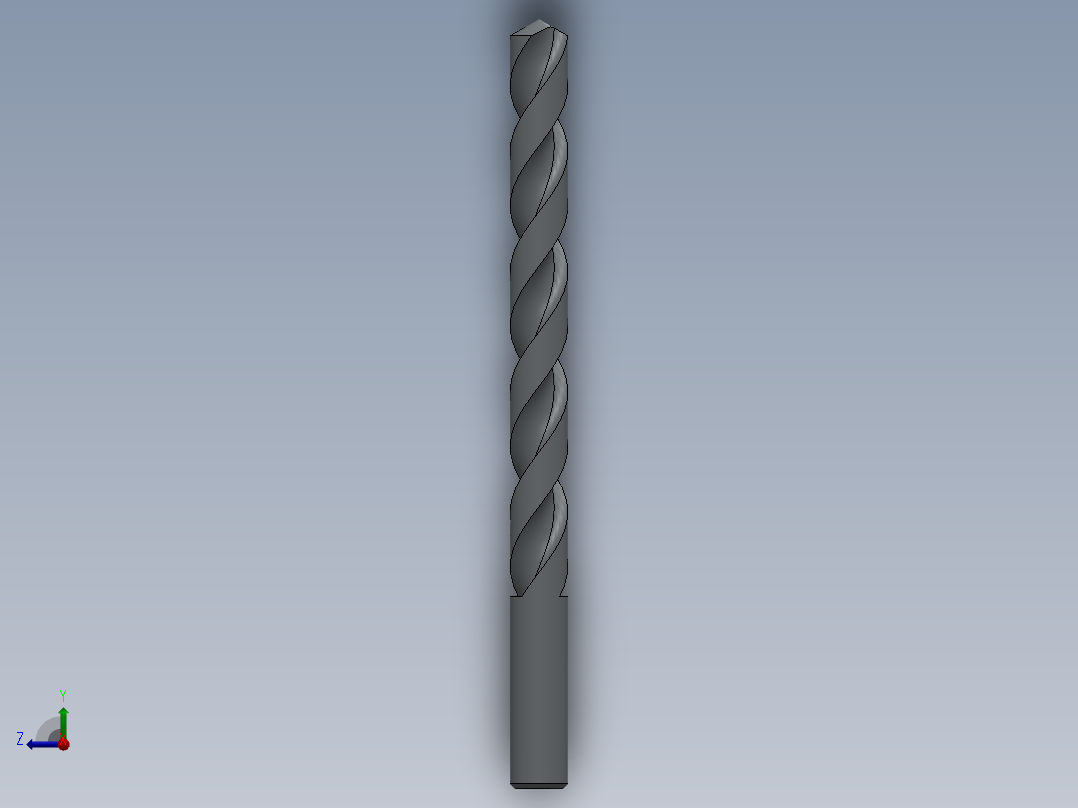 HSS 6mm钻头右视图