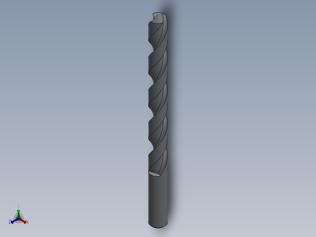 HSS 6mm钻头正等轴测图