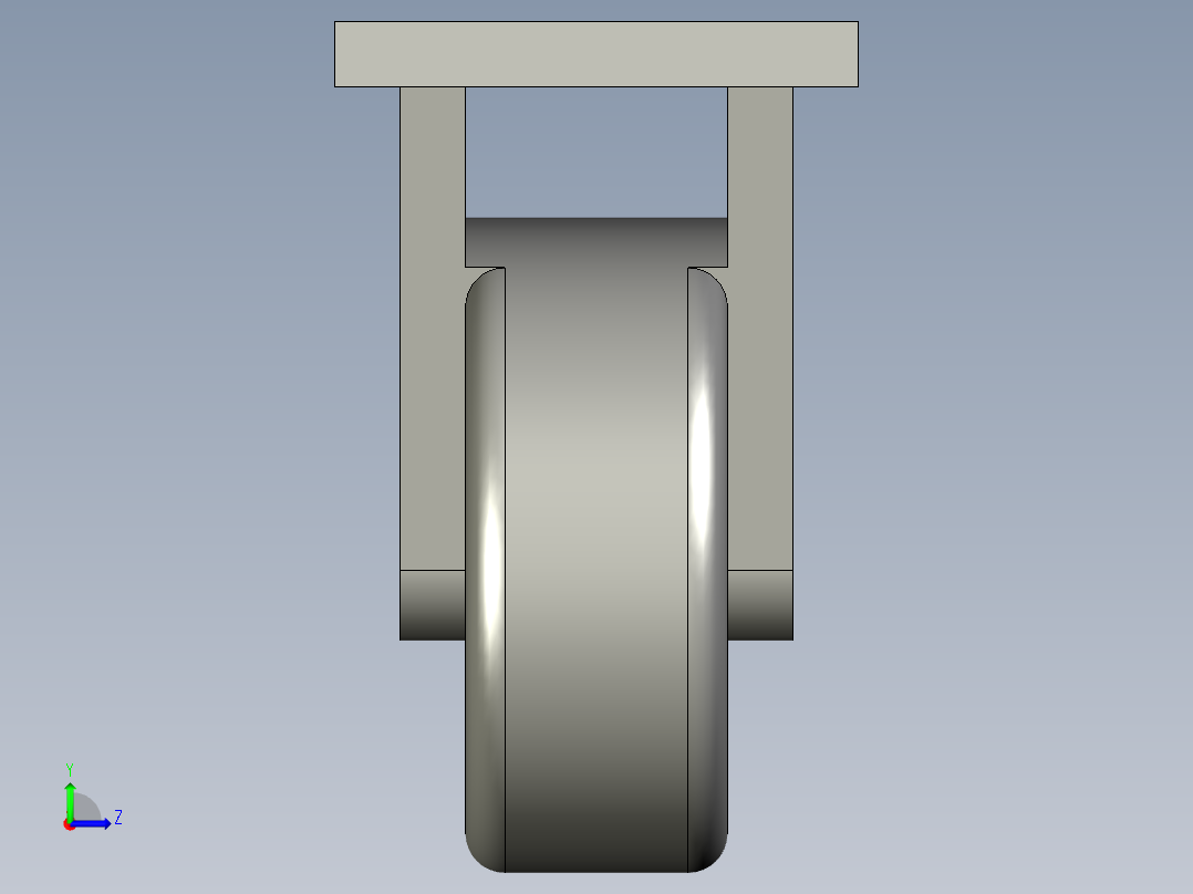 Y-世通脚轮112000012100左视图