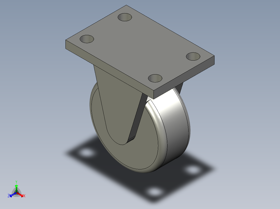 Y-世通脚轮112000012100正等轴测图