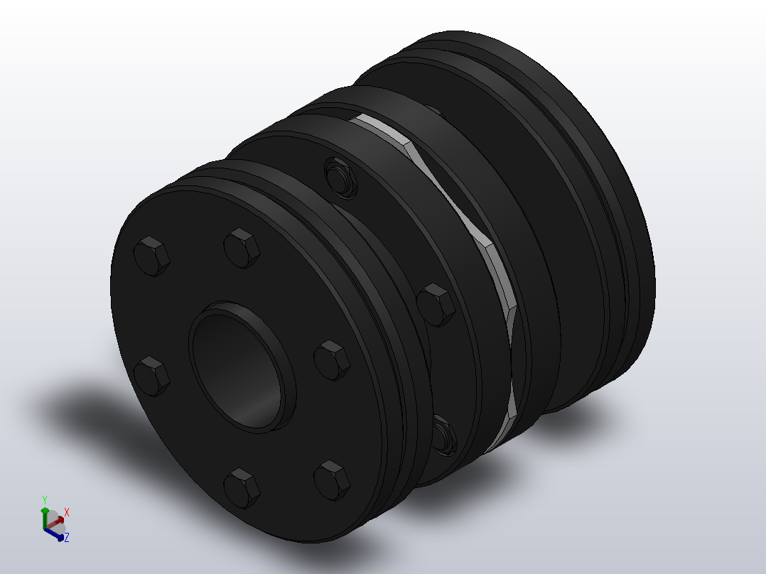 DJM-Y-P型锁紧盘式单型弹性膜片联轴器／SJM-Y-P型锁紧盘式双型弹性膜片联轴器_DJM-23-Y-P-210／Y-P-210-356主视图