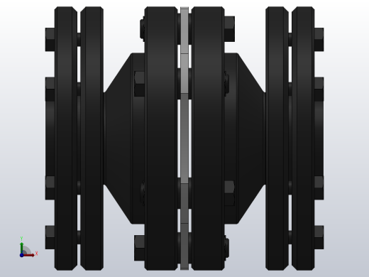 DJM-Y-P型锁紧盘式单型弹性膜片联轴器／SJM-Y-P型锁紧盘式双型弹性膜片联轴器_DJM-23-Y-P-210／Y-P-210-356右视缩略图