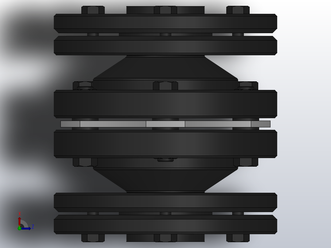DJM-Y-P型锁紧盘式单型弹性膜片联轴器／SJM-Y-P型锁紧盘式双型弹性膜片联轴器_DJM-23-Y-P-210／Y-P-210-356俯视图