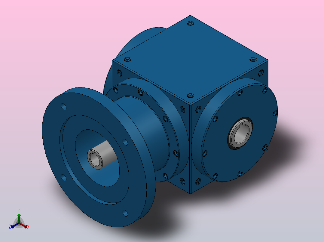 HDAF型螺旋锥齿换向传动器[HDAF09-2-E]主视图