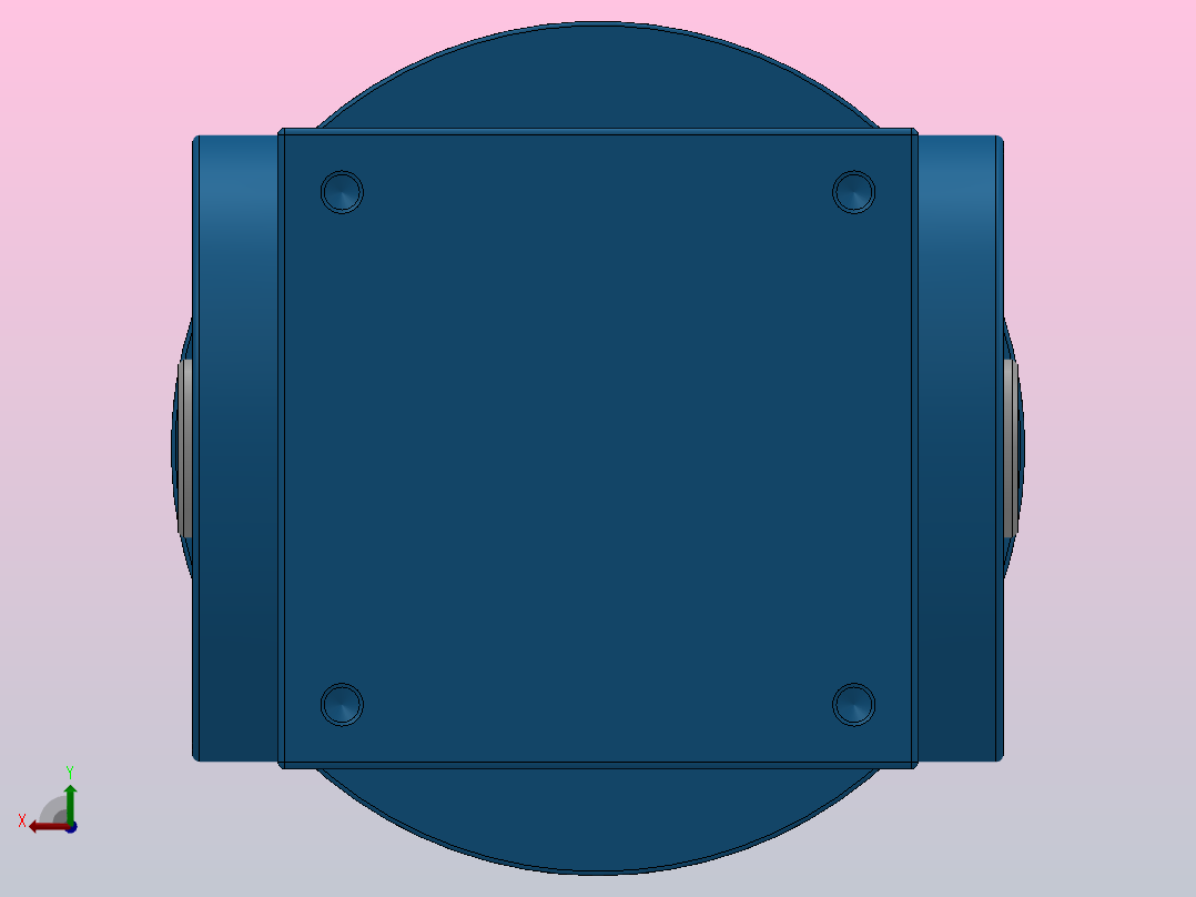 HDAF型螺旋锥齿换向传动器[HDAF09-2-E]后视图