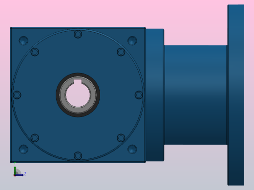 HDAF型螺旋锥齿换向传动器[HDAF09-2-E]左视缩略图
