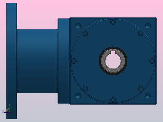HDAF型螺旋锥齿换向传动器[HDAF09-2-E]右视缩略图