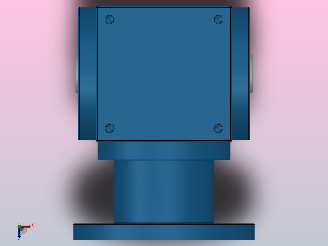 HDAF型螺旋锥齿换向传动器[HDAF09-2-E]俯视图