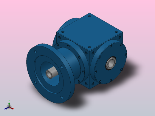 HDAF型螺旋锥齿换向传动器[HDAF09-2-E]正等轴测缩略图