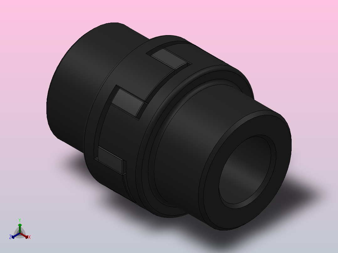 L型凸爪式弹性联轴器[FL42]主视图