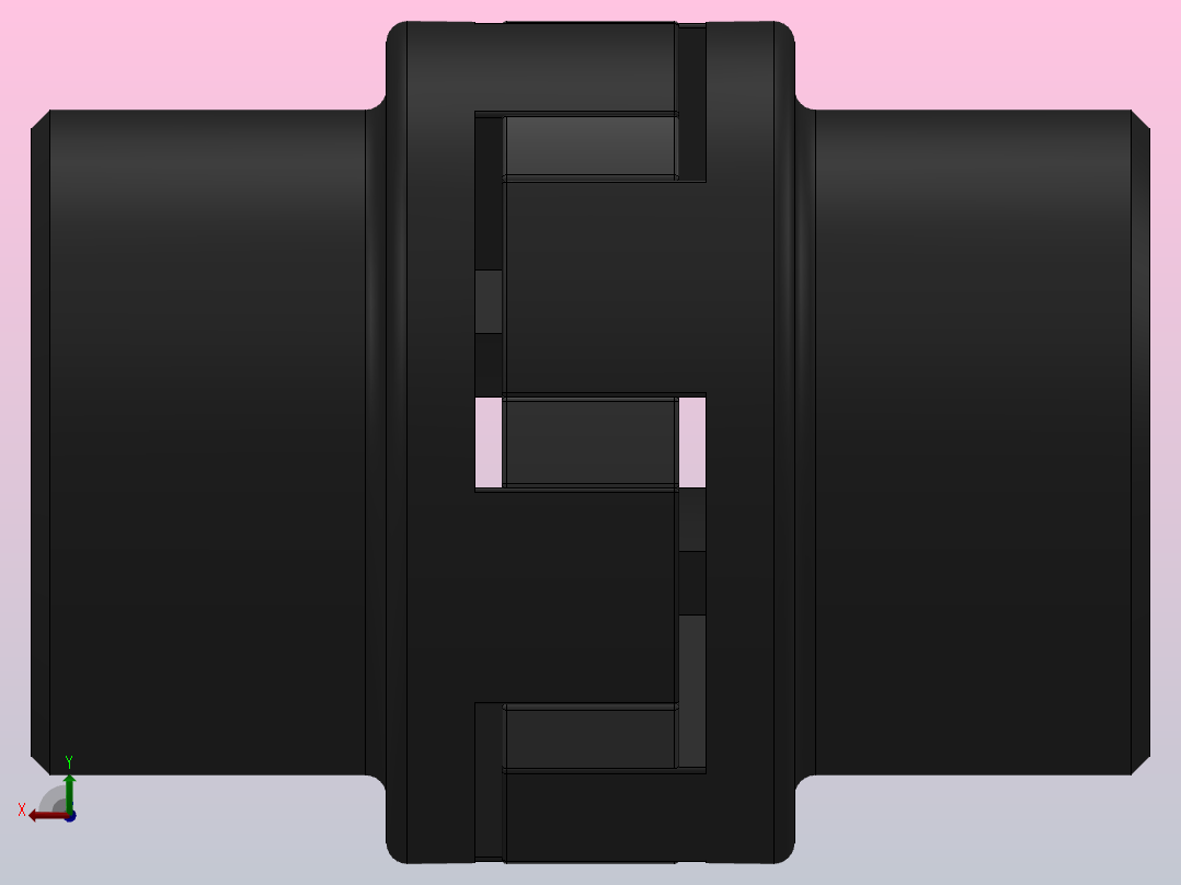 L型凸爪式弹性联轴器[FL42]后视图