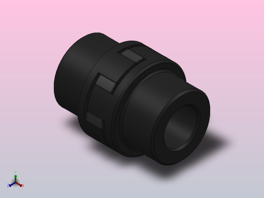 L型凸爪式弹性联轴器[FL42]正等轴测缩略图