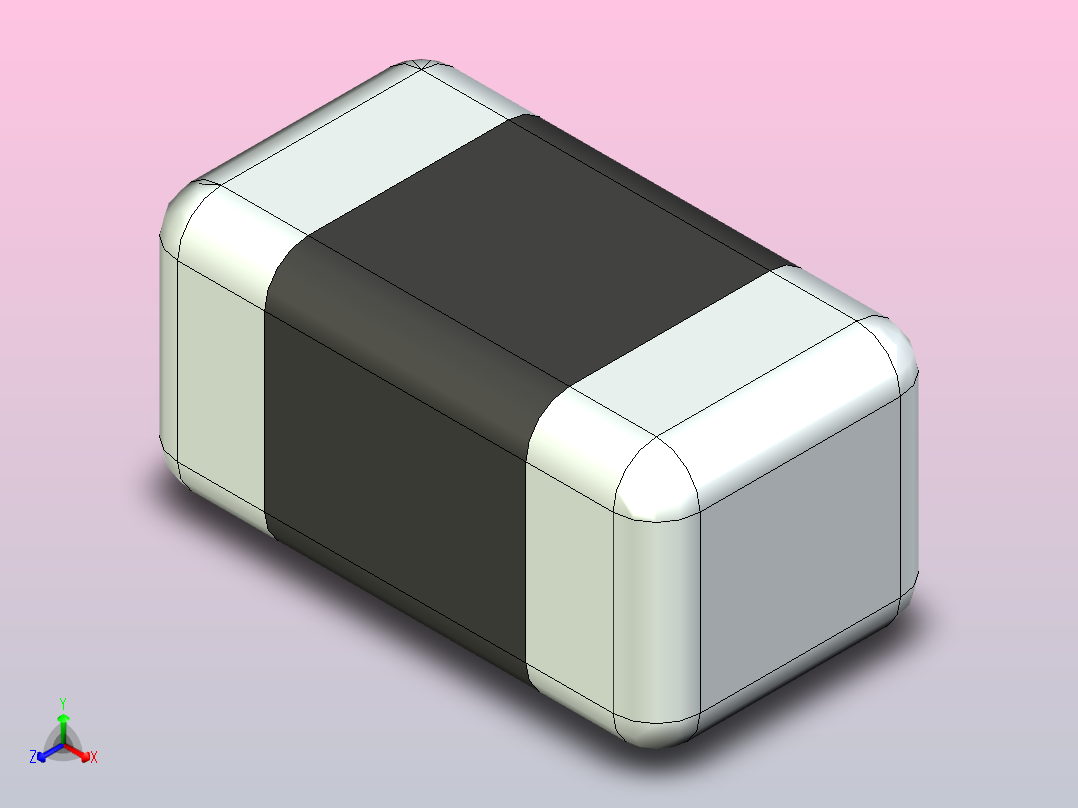 87x 片式电阻器封装 （SMD）RESC0603X33N正等轴测图