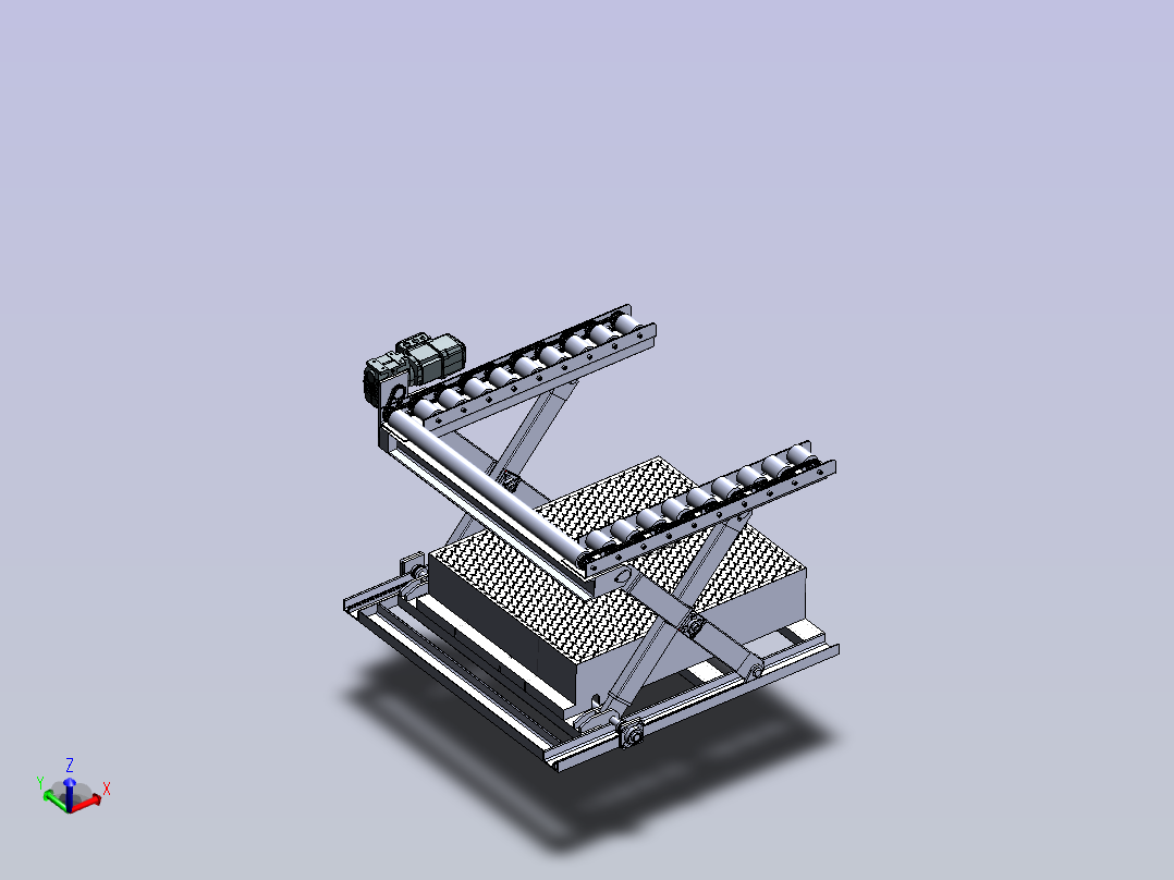 电动X型升降机主视图