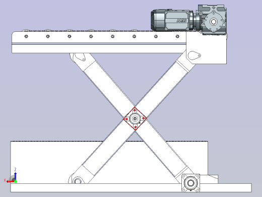 电动X型升降机后视缩略图
