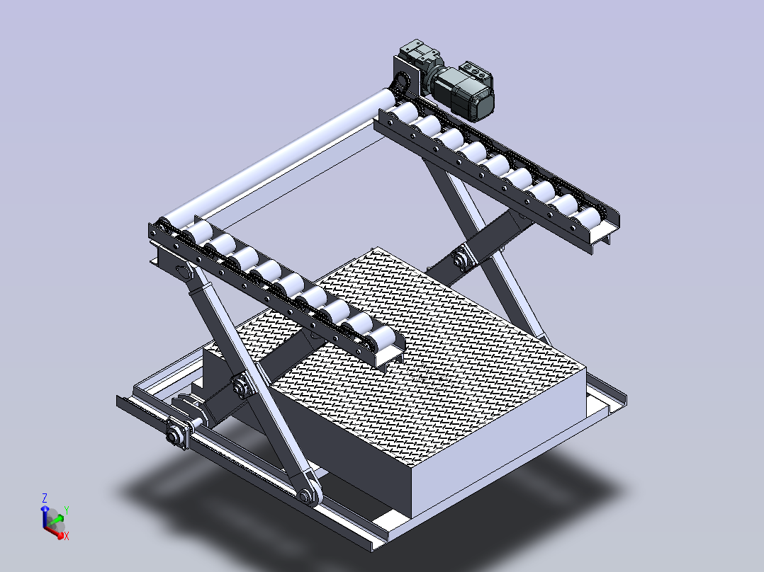电动X型升降机正等轴测图