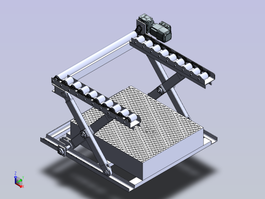 电动X型升降机正等轴测缩略图