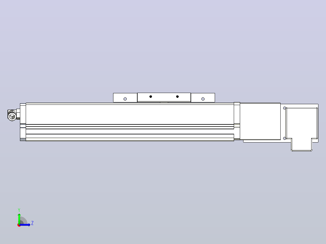 MCB14无尘皮带滑台[MCB14-L40-100-R-P20-C3]左视图