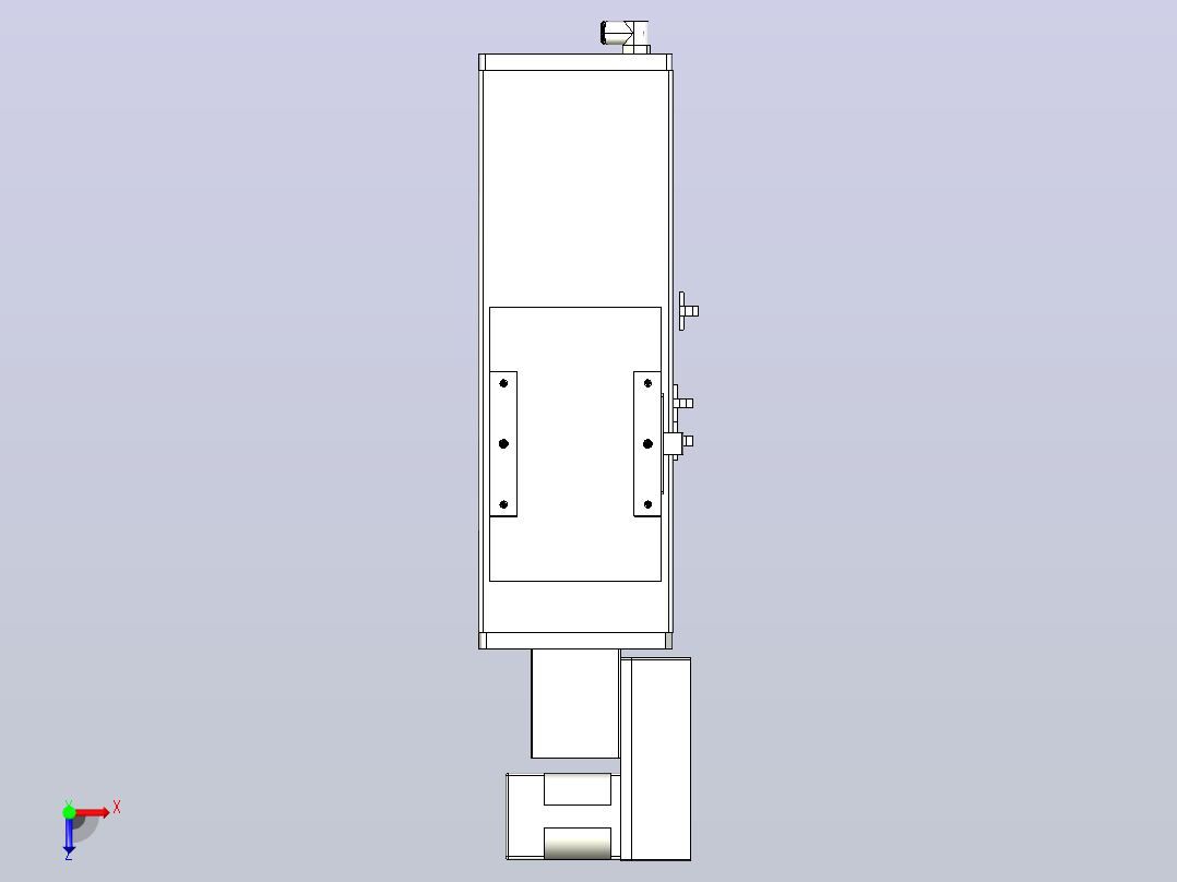 MCB14无尘皮带滑台[MCB14-L40-100-R-P20-C3]俯视图
