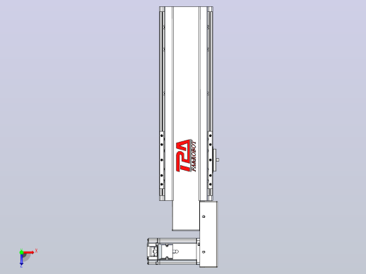 皮带直线轴半封闭可选导轨TPA-HNB-120D-110-L200-MR-C-P40-N3俯视缩略图