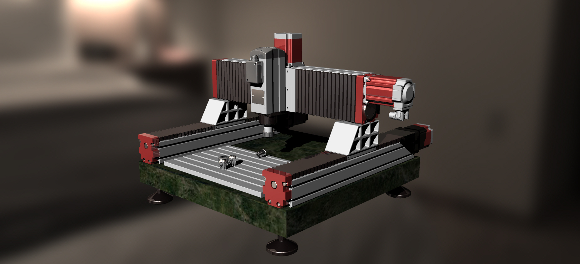 带第四轴的3D CNC