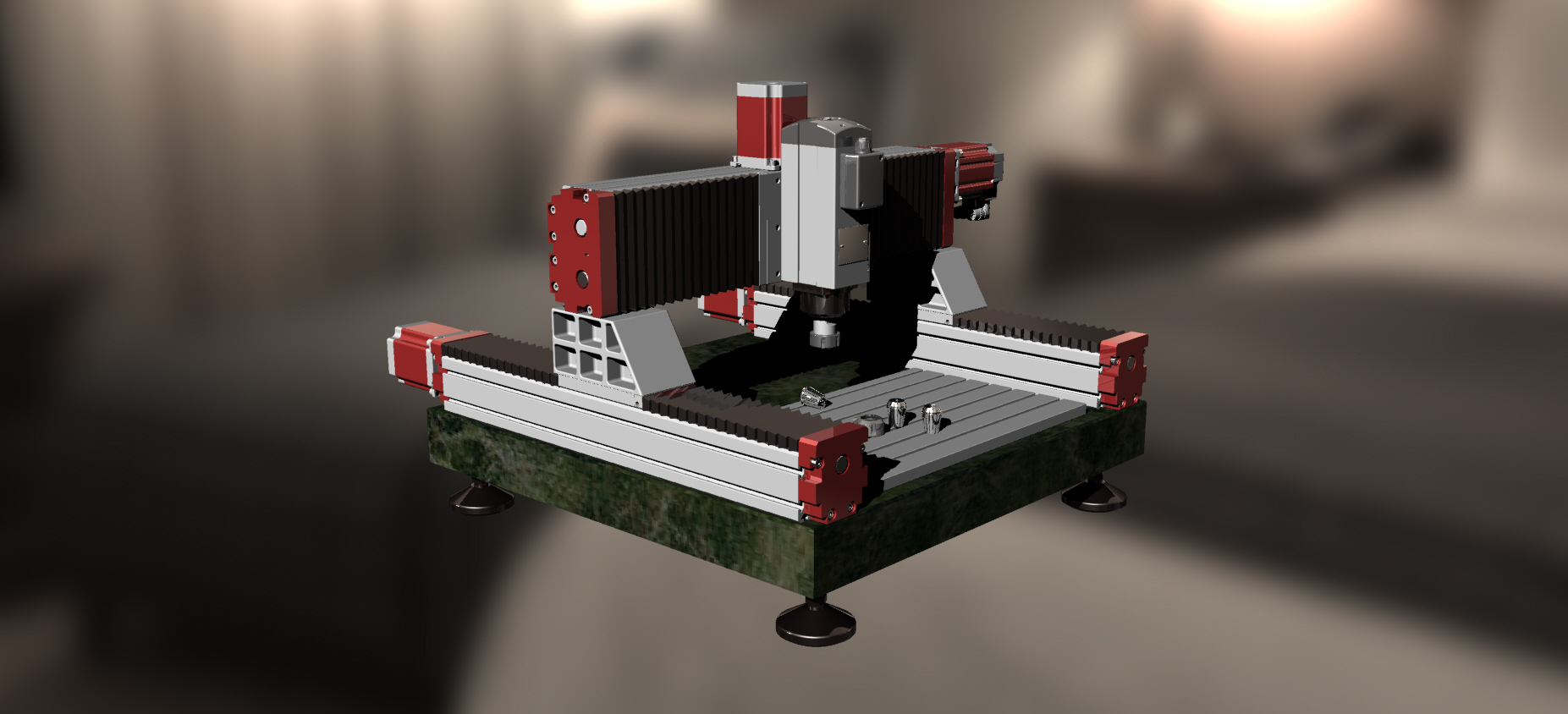 带第四轴的3D CNC