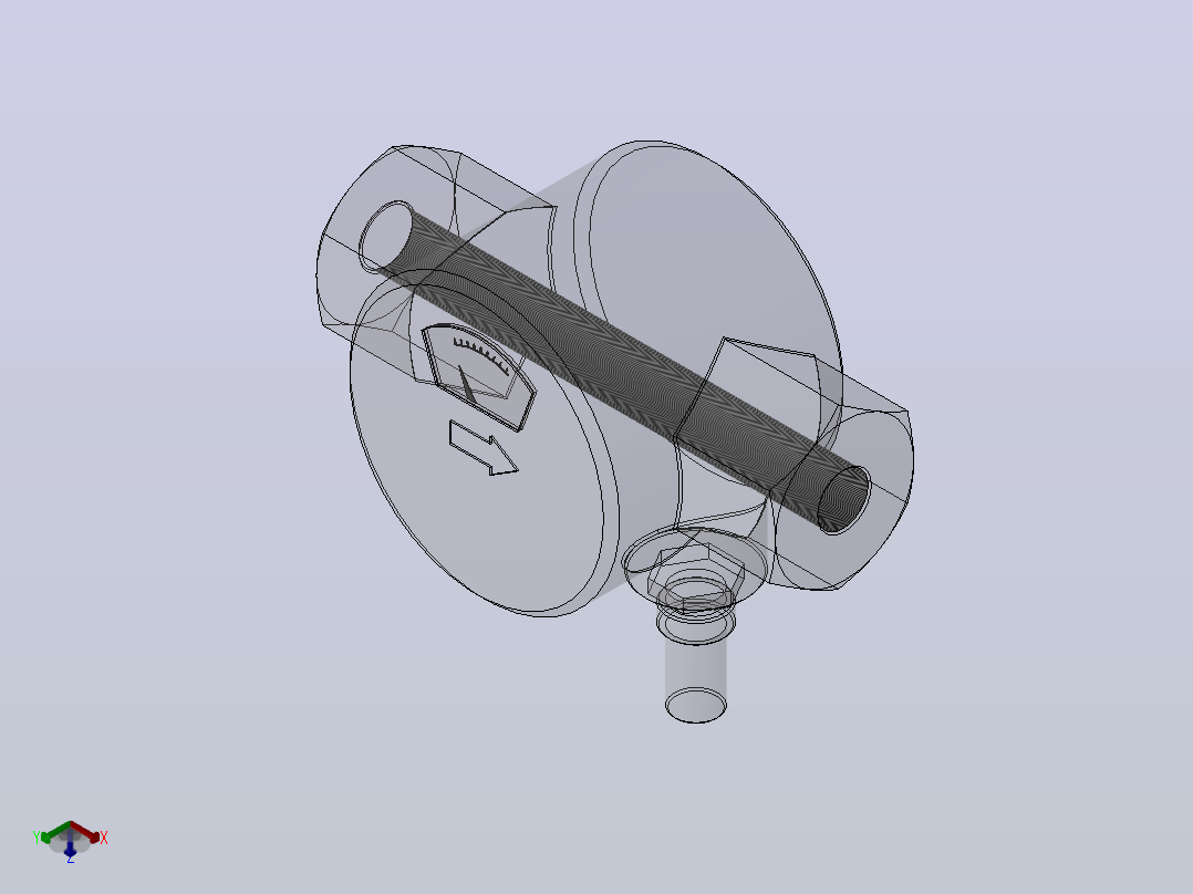 YXQ型油流发讯器（0.4MPa）(YXQ10-50)_YXQ-10正等轴测图