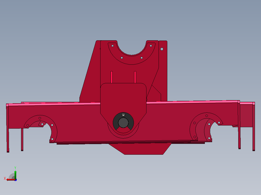 欧式5T双梁小车架后视图