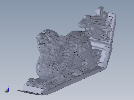 雕像+龙+3d