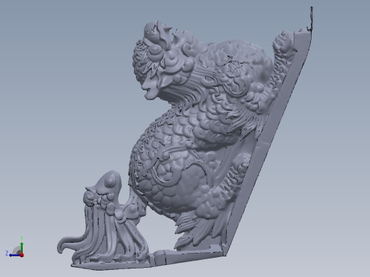 雕像+龙+3d右视缩略图