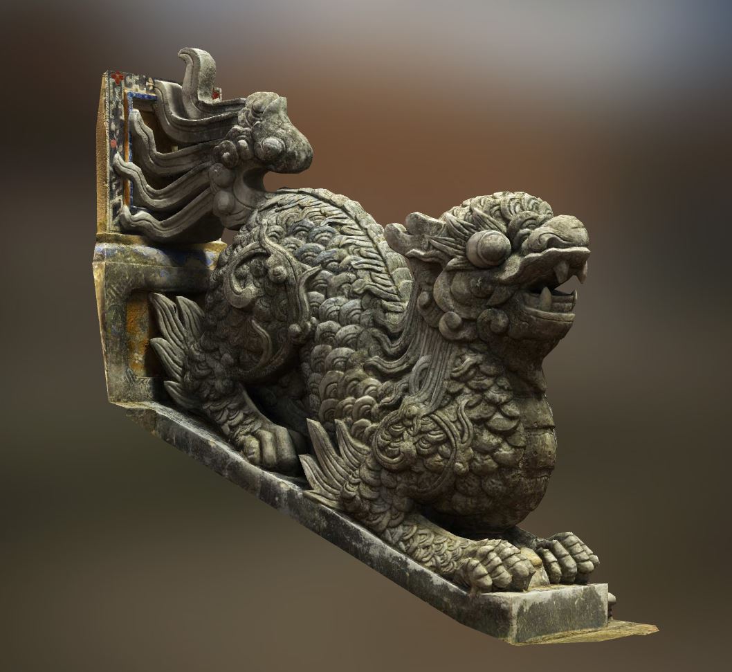 雕像+龙+3d