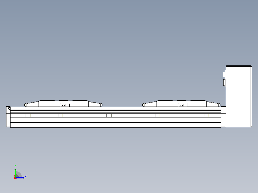 皮带直线轴双滑块型TPA-GCBS-150-P80-L50-LU-M75-N3左视图