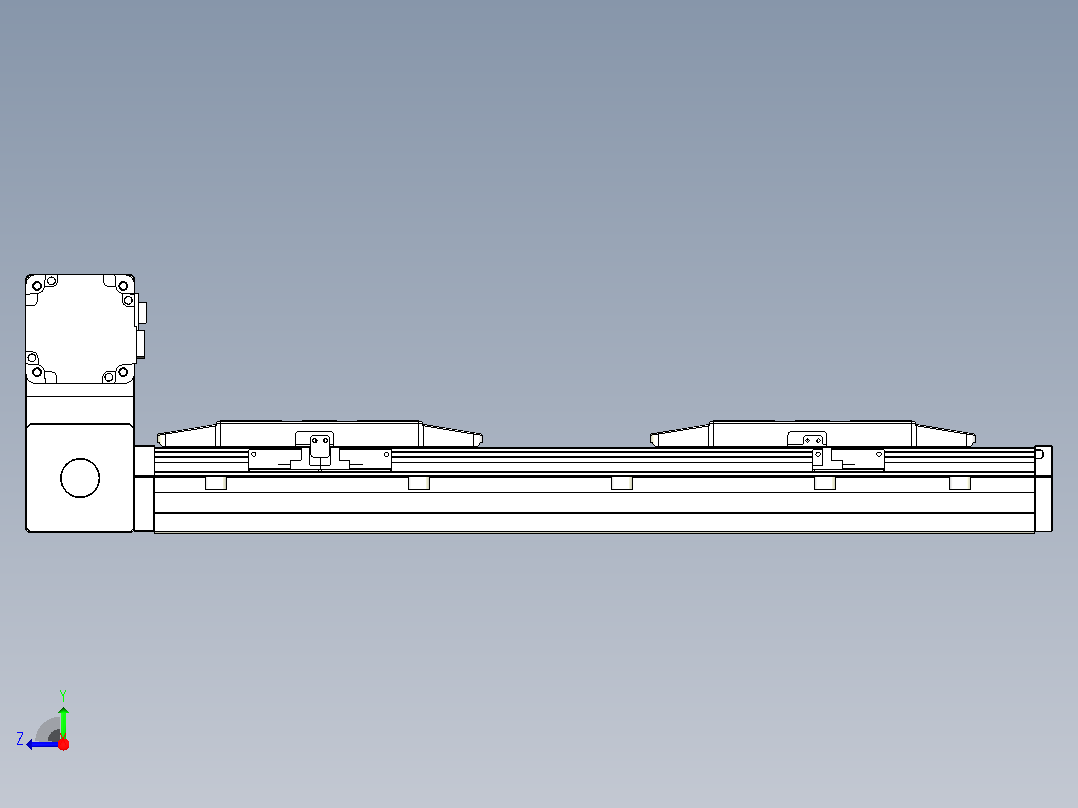 皮带直线轴双滑块型TPA-GCBS-150-P80-L50-LU-M75-N3右视图