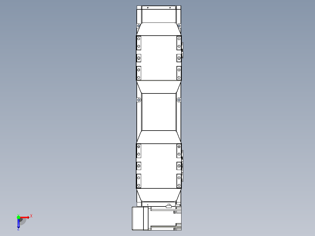 皮带直线轴双滑块型TPA-GCBS-150-P80-L50-LU-M75-N3俯视图