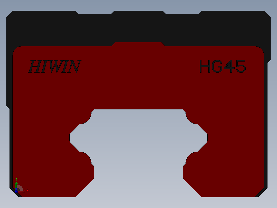 滑块HGH45HA（HIWIN）前视图