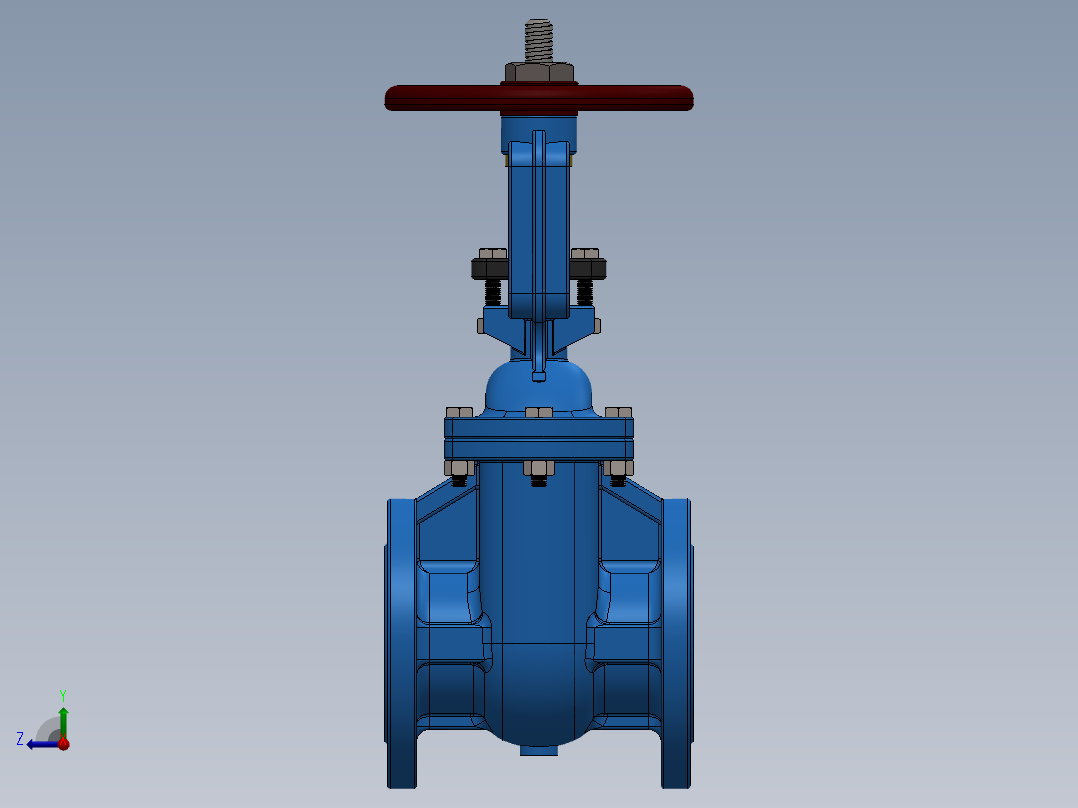 sw2015含所有特征阀门右视图