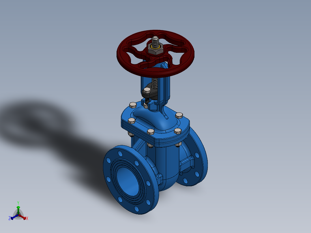 sw2015含所有特征阀门正等轴测图