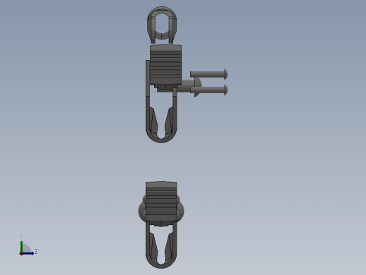 solidworks 管扳手手柄组件左视缩略图