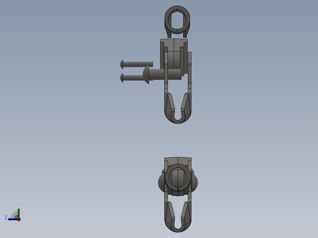solidworks 管扳手手柄组件右视图